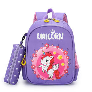 Factory Price 2 Pcs Set Stationery Mochila Escolar Large Capacity Unicorn Backpack Book For Kids Casual School Bags