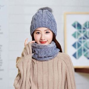 Conjunto de Gorro y Bufanda de Invierno Cálido, Tejido Grueso, Unisex, Acrílico, con Bordado 3D, para Negocios, Playa, con Forro Afelpado - Product Image 6