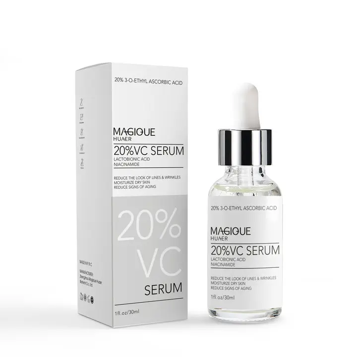 Wholesale OEM ODM Korean Face Whitening Serum Skin Care Anti Aging Deeping Moisturizing 20% Vitamin C Face Serum