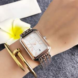TikTok Live Broadcast Nouveau Classique All-<span class=keywords><strong>match</strong></span> Carré Style Coré<span class=keywords><strong>en</strong></span> Simple Élégant Alliage Femmes Montre À Quartz Verre Pointeur 10mm - Product Image 4