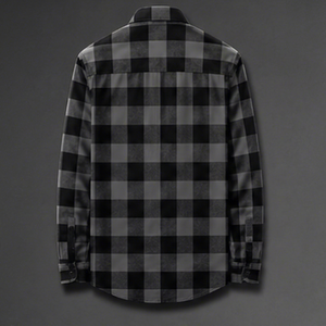 Chemise en flanelle à carreaux à manches longues pour homme de haute qualité, coupe classique, décontractée, en coton, boutonnée - Product Image 2