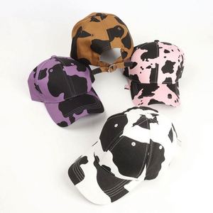 New Cow Curved Brim Baseball Cap Leopard Print Hard Top Peaked <b>Hat</b> Men and Women Sun <b>Hat</b> - Product Image 3