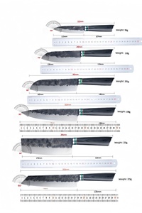 Ensemble de couteaux de cuisine haut de gamme, martelés à la main, 6 pièces, couteaux de chef professionnels pour usage commercial en restaurant, fourniture d'usine - Product Image 6
