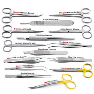 Kit d'instruments chirurgicaux manuels de haute qualité en acier inoxydable avec boîte - Product Image 1