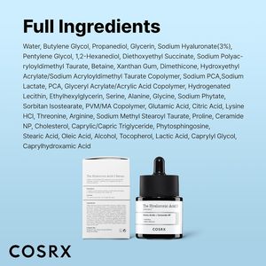 Sérum COSRX à l'acide hyaluronique pur à 3 %, hydratant, boostant l'hydratation, pour les ridules, les rides, la réparation des peaux sèches, soin coréen pour la peau - Product Image 6
