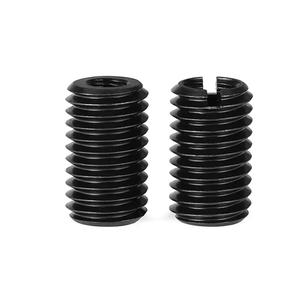 Hoogwaardige koolstofstaal schroefinserts met zwarte afwerking. voor auto-industrie en machines. ISO-gecertificeerd, diverse maten. - Product Image 1