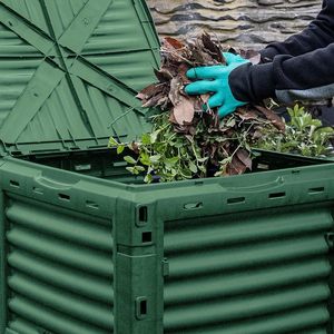 Compostador de Jardín de Plástico Verde de 300L, Contenedor de Compostaje Térmico, Resistente a la Intemperie, para Uso en Exteriores - Product Image 6