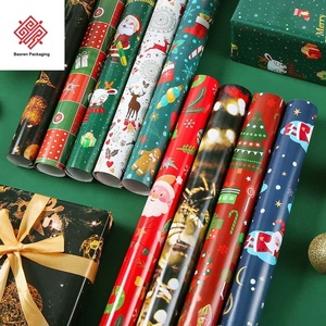 Baoren Luxury Christmas <b>Valentine</b> Eco-Friendly Recycled <b>Paper</b> Custom Printed Gift <b>Wrapping</b> <b>Paper</b> Biodegradable Feature Trade - Product Image 1
