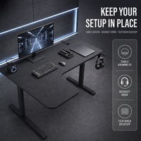 AOR Meilleures ventes Bureau de jeu, d'apprentissage et de bureau silencieux à hauteur réglable en forme de L, design ergonomique, panneau E0, vente en gros usine