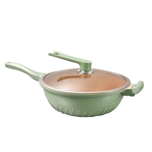 Maifan Stone Non Stick <b>Frying</b> <b>Pan</b> With Lid 32Cm For Gas And <b>Induction</b> Cooktops - Product Image 1