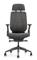 Chaise de bureau ergonomique à dossier haut avec accoudoirs réglables, design moderne en maille