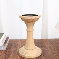 Porte-bougies et appliques murales ronds en bois faits à la main de qualité supérieure, accessoires de décoration d'intérieur modernes et élégants pour table