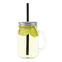 Vente d'usine personnalisée de qualité alimentaire clair 250ml 480ml 500ml 650ml 730ml Confiture Mason avec couvercle et poignée