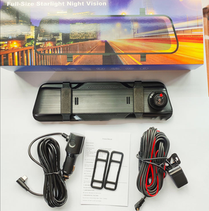 Adas toàn màn hình streaming media Wifi Car DVR 4K HD gương chiếu hậu với ống kính kép và BSD phát hiện điểm mù - Product Image 1