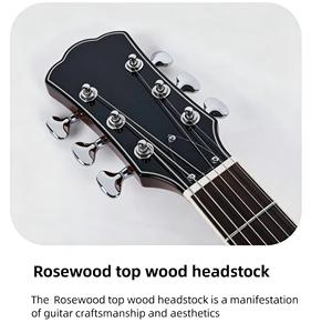 Chitarra Elettrica K11 con Corpo Opaco da 39 Pollici, Tastiera in Acero Canadese Tostato, 6 Corde per <span class=keywords><strong>Musicisti</strong></span> Professionisti di <span class=keywords><strong>Jazz</strong></span> - Product Image 2