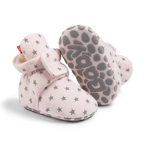 Chaussons chauds doublés polaire pour <span class=keywords><strong>bébé</strong></span> - Motif torsadé tricoté, semelle antidérapante, chaussons-chaussettes d'hiver pour nourrissons - Product Image 3