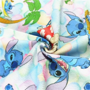 Không Có Moq Kỹ Thuật Số In Phim Hoạt Hình Vải 100% Polyester <span class=keywords><strong>Plush</strong></span> Minky Vải Tùy Chỉnh In Vải - Product Image 2