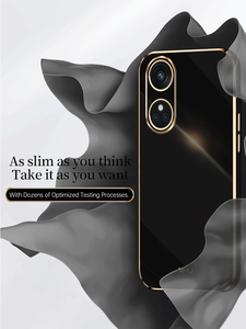 Funda de TPU galvanizada para <span class=keywords><strong>OPPO</strong></span> <span class=keywords><strong>Reno</strong></span> 8T 4G/5G Realme C55 10 4G 10Pro, chapado en oro suave, nueva - Product Image 3