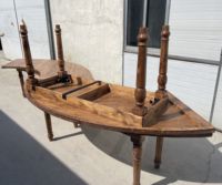 Banc de jardin en bois courbé |   Sièges de pique-nique rustiques pour événements extérieurs, mariages et terrasses |   Sièges en bois massif durables