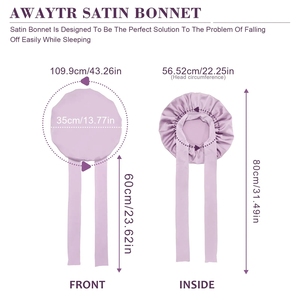 Nouvel arrivage : <span class=keywords><strong>Bonnet</strong></span> en satin extra large pour cheveux longs et bouclés – Bonnets de nuit en satin pour le soin des cheveux - Product Image 2