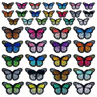 Écussons brodés papillon personnalisés thermocollants avec dos auto-agrippant, logo de marque pour vêtements, chaussures, sacs, chapeaux, jeans