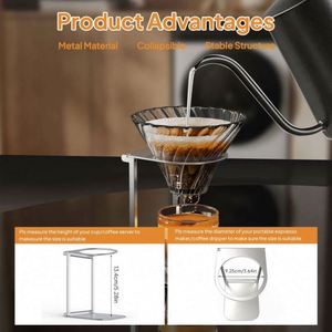 Foldable <b>Coffee</b> Drip Holder Aluminum Alloy Support Stand for <b>Portable</b> Espresso <b>Coffee</b> Machine - Product Image 5