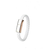 Gelang Kulit PU Portabel, Gelang Kulit PU Kabel Pengisian USB 2.0 20CM 22.5Cm, Kabel Pengisi Daya USB