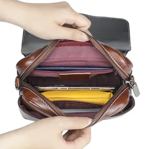 AndoBag - Bolsos Cruzados Retro de Cuero Genuino para Mujer - Bolso de Hombro y Axila para Teléfono Móvil 3125 - Product Image 5