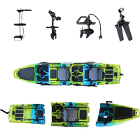 Nouveau Kayak modulaire 1 personne de section de Vicking Factory 4m pédale LLDPE canoë/Kayak en plastique détachable canoë de pêche en mer conçu