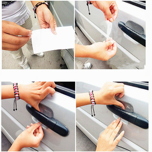 Película protectora para manijas de puertas de coche, paquete de 4, película adhesiva universal de PP para protección de automóviles - Product Image 2