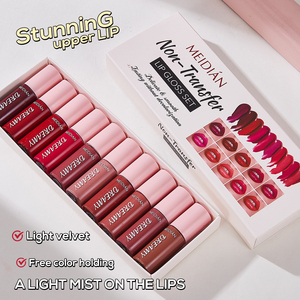 Commercio all'ingrosso Set lucidalabbra 10 pz lucidalabbra lungo periodo minerale <span class=keywords><strong>tinta</strong></span> <span class=keywords><strong>labbra</strong></span> liquido idratante Gel opaco rossetto trucco - Product Image 1