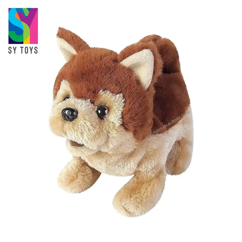 Sy Groothandel Huisdieren Speelgoed Kwig Tail Walk Mini Dieren Pluche Hond Piepend Speelgoed Kids Elektrisch