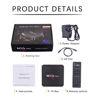 Nouveau Mxg Pro Rk3229 Android 7.1 TV Box Set Top Box 1G Ram 8g Rom TV BOX