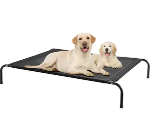 Washable Dry Quickly Cooling Pet Raised Elevated Pet Dog Bed Skid-Resistant Feet Frame Breathable Mesh custom