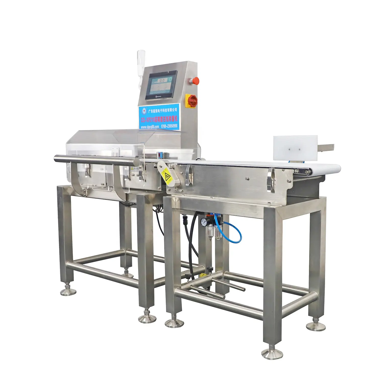 SUS304 stainless steel Dynamic Check Weigher Online Touch Screen Check Weigher With Rejector