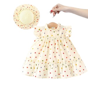 2025 estate vestito da principessa bambina vestito Casual da spiaggia per <span class=keywords><strong>bambini</strong></span> <span class=keywords><strong>con</strong></span> cappello - Product Image 4