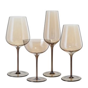 Fábrica de Samyo, venta al por mayor de lujo, cristal soplado a mano, MOCA, Color marrón, copas de vino <span class=keywords><strong>blanco</strong></span>, logotipo de copa de vino personalizado para Hotel - Product Image 2