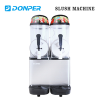 Machine à slush pour margaritas et daiquiris XC224 en acier inoxydable, capacité 12L, à moteur, pour usage en restaurant