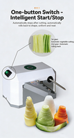 Mandoline électrique silencieuse améliorée avec lames de sécurité, hachoir à légumes tout-en-un