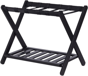 <span class=keywords><strong>Porte</strong></span>-bagages d'hôtel moderne, version épaissie, en bois de bambou, pliable, support de rangement pour la chambre à coucher - Product Image 6