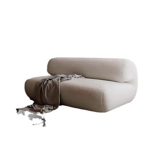 Canapé droit ovale en tissu floqué rembourré avec rembourrage en mousse pour salon - Product Image 5