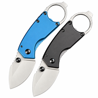 Couteau pliant KS 8710 Mini en acier 8Cr13MoV, manche en acier inoxydable 440, porte-clés, couteau de poche tactique, EDC, camping, survie, outil cadeau