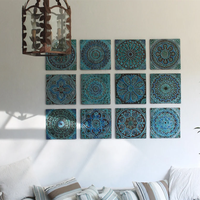 Carrelage mural et de sol en céramique 3D personnalisé en usine, 152*152mm, en porcelaine émaillée, fait à la main, art mural extérieur, hôtel, jardin, art déco 3D