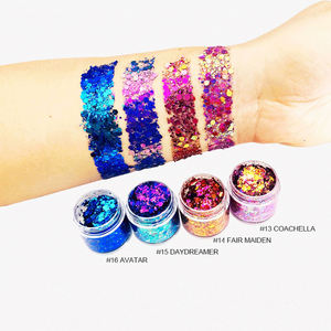 Créez votre propre Logo paillettes de Chrome infini crème ombre à paupières multicolore paillettes caméléon Gel ombre à paupières - Product Image 1