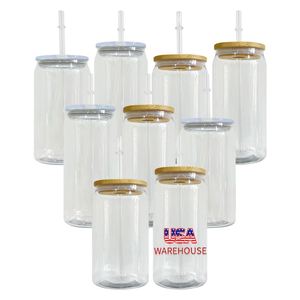 Shaped Drinkware 16Oz 20Oz Kids Acrylic <b>Plastic</b> Tumbler Can Beer <b>Mugs</b> With Pp Lids Bamboo Lid and Straw for Uv Dtf Wraps - Product Image 1