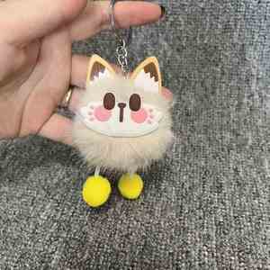 Cartoon Plush Creative Fur Ball Doll Cat Pendant Keychain Couples Backpack Decoration Small <b>Gift</b> Fashion Pendants Charms - Product Image 5