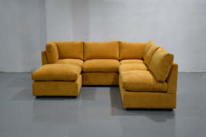 Sofá moderno para sala de estar, conjunto de muebles para sala de estar, conjunto Moder, diseños para el hogar, sofá modular en forma de L, sofá seccional Mario Bellini - Product Image 4