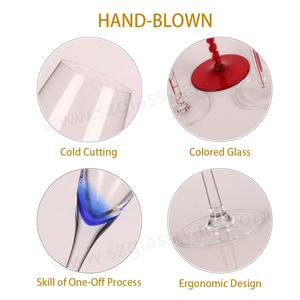 Jarrones de Vidrio de Colores Personalizados con Forma de <span class=keywords><strong>Torre</strong></span> <span class=keywords><strong>Eiffel</strong></span>, Jarrones Altos de Vidrio Verde y Azul para Mesa - Product Image 6