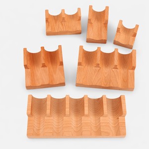 Support à Sushi en Bois Premium pour Temaki, <span class=keywords><strong>Série</strong></span> Professionnelle, <span class=keywords><strong>1</strong></span>, 2, 3 ou 5 Emplacements, Vaisselle de Restaurant Japonais, Logo Personnalisé - Product Image 3