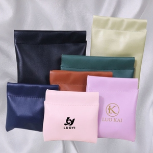 Vente en gros de luxe personnalisé PU cuir Shrapnel stockage organisateur sac pas de fermeture à glissière auto-fermeture portable pour bijoux et cosmétiques - Product Image 1